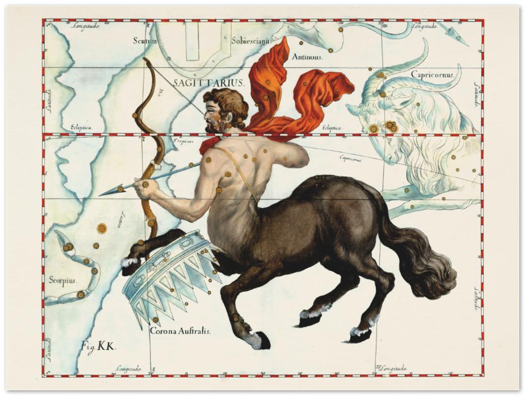 Affiche d'art zodiaque Sagittaire