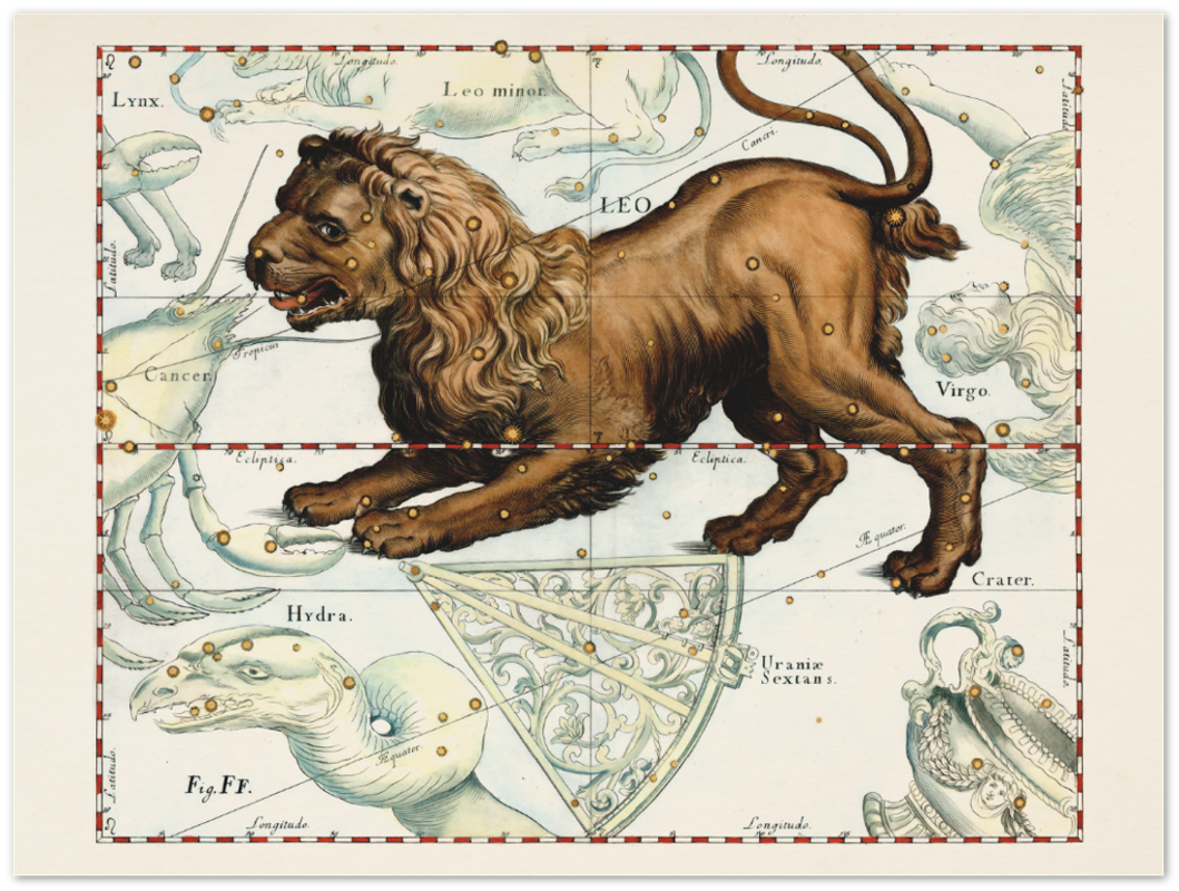 Affiche d'art zodiaque Lion