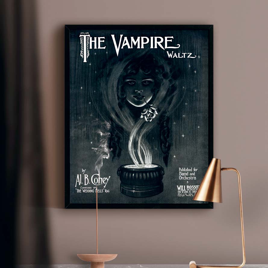 Affiche d'art de The Vampire Waltz - Illustrateur inconnu - Les vilaines curiosités
