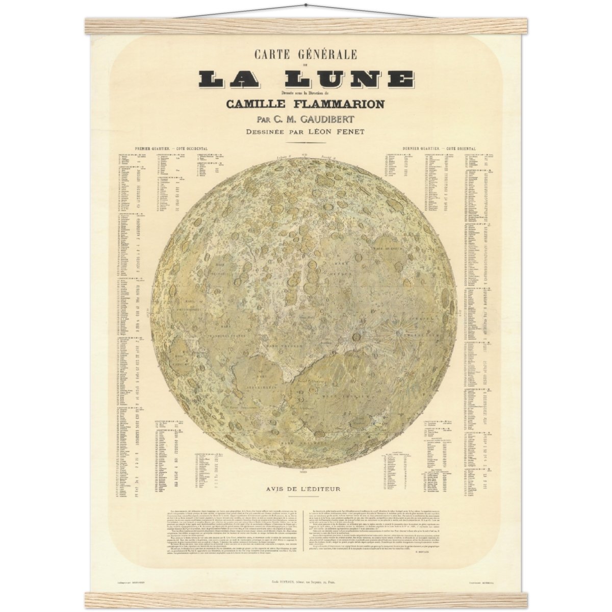 Affiche d'art : La lune en 1887 - Léon Fenet - Les vilaines curiosités