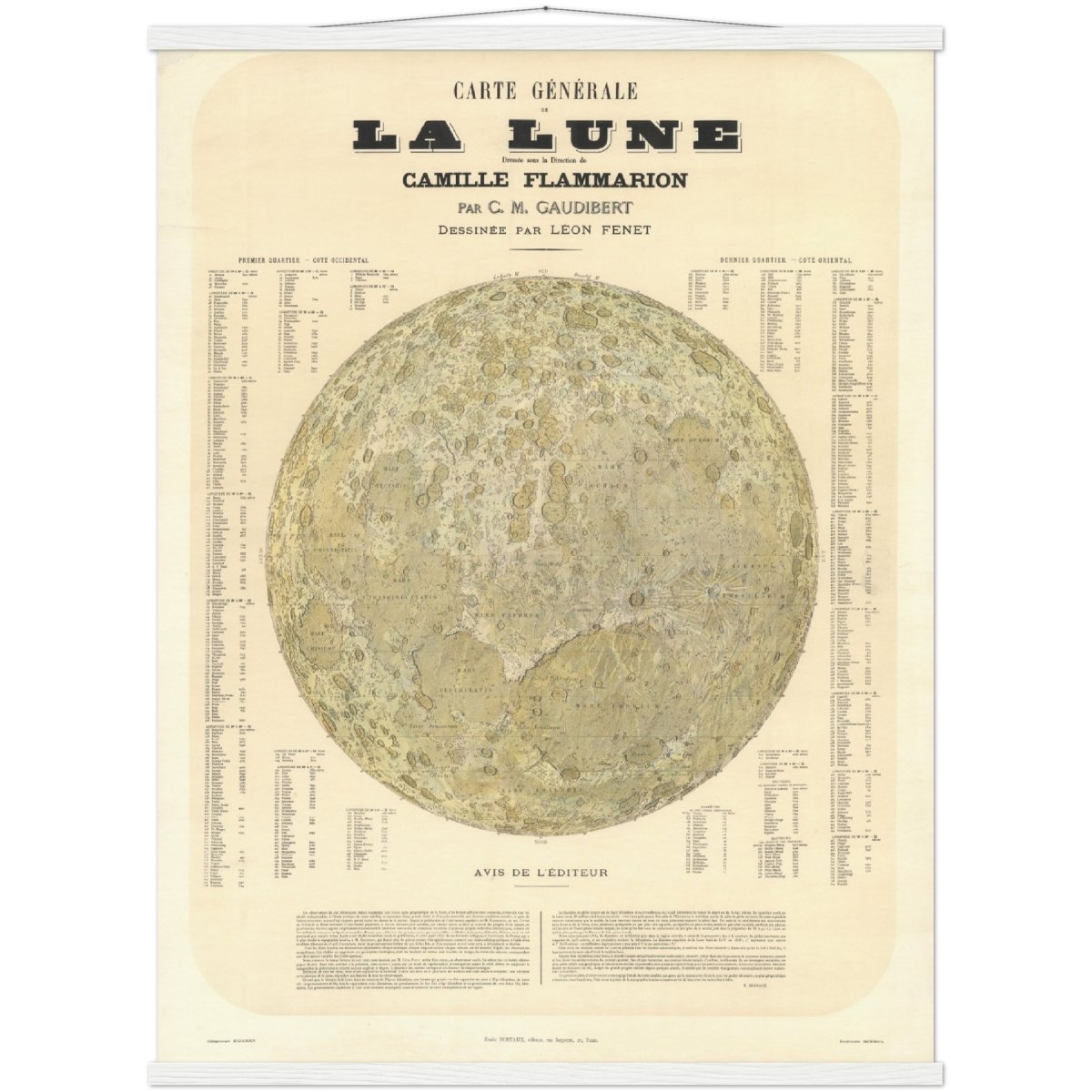 Affiche d'art : La lune en 1887 - Léon Fenet - Les vilaines curiosités