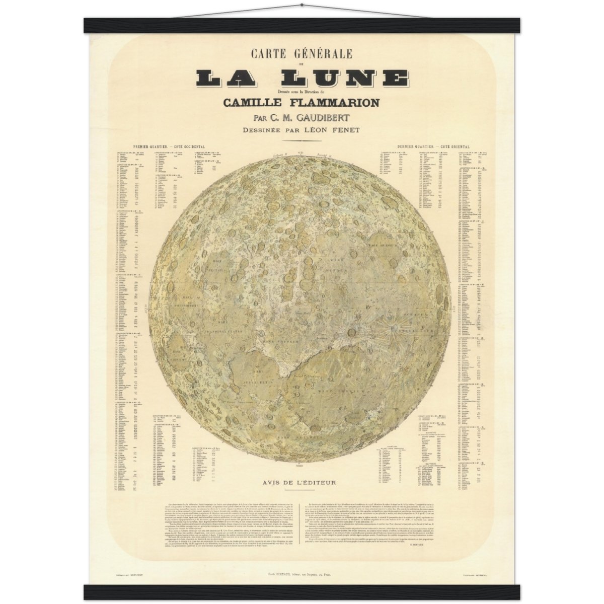 Affiche d'art : La lune en 1887 - Léon Fenet - Les vilaines curiosités