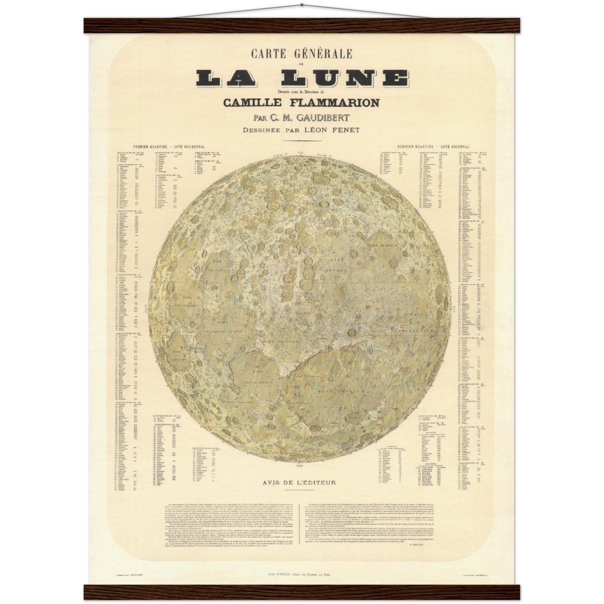Affiche d'art : La lune en 1887 - Léon Fenet - Les vilaines curiosités
