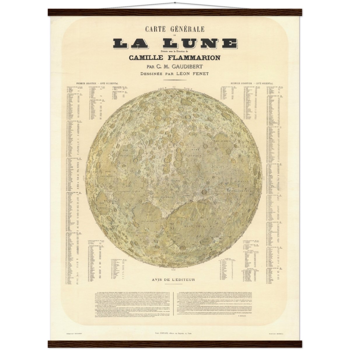 Affiche d'art : La lune en 1887 - Léon Fenet - Les vilaines curiosités