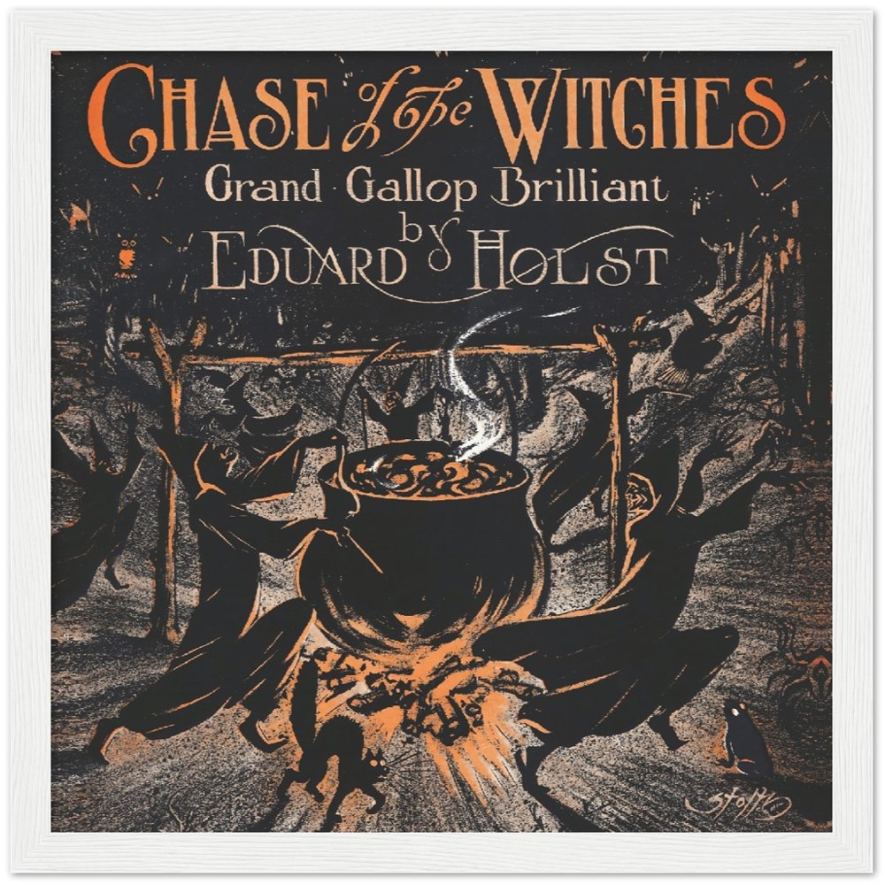 Affiche d'art The Chase of the witches - H. Stoltz - Les vilaines curiosités