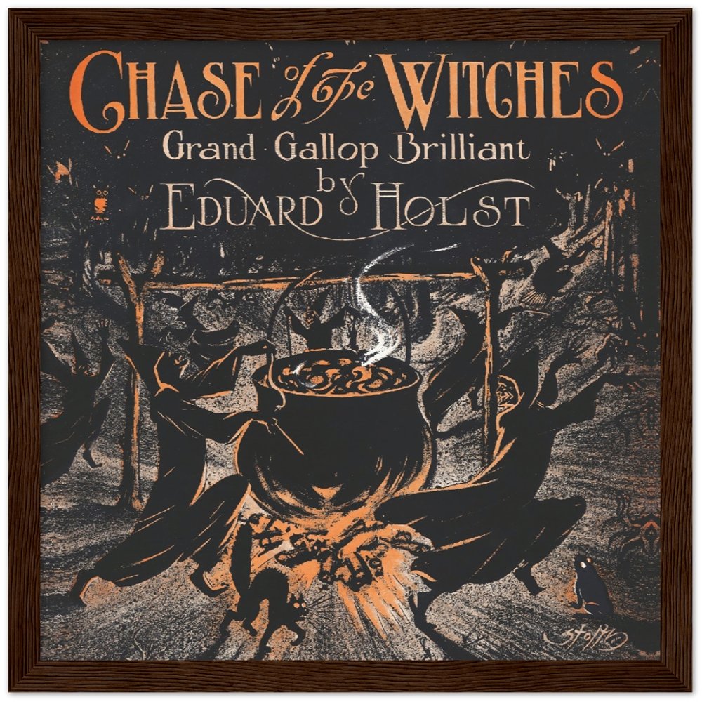 Affiche d'art The Chase of the witches - H. Stoltz - Les vilaines curiosités