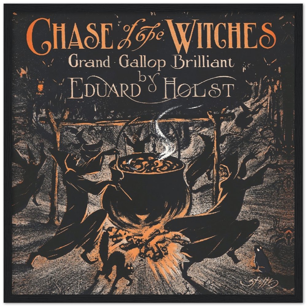 Affiche d'art The Chase of the witches - H. Stoltz - Les vilaines curiosités