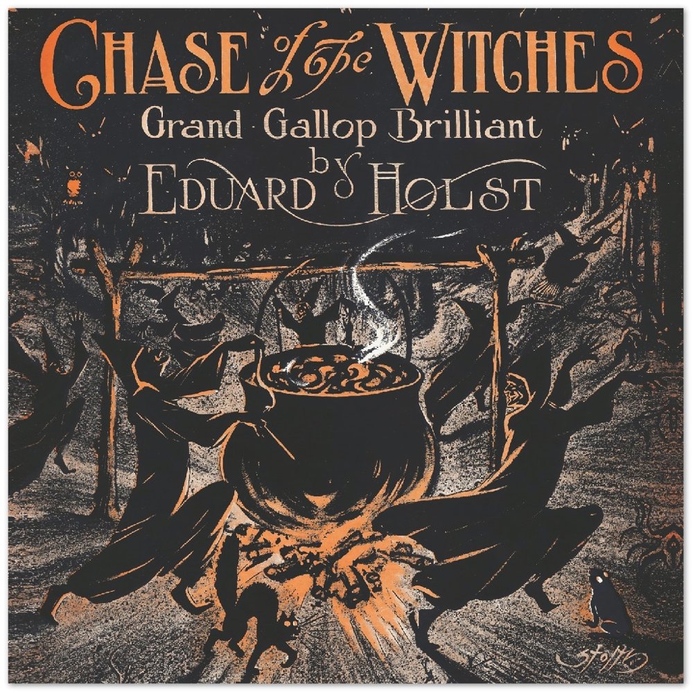 Affiche d'art The Chase of the witches - H. Stoltz - Les vilaines curiosités