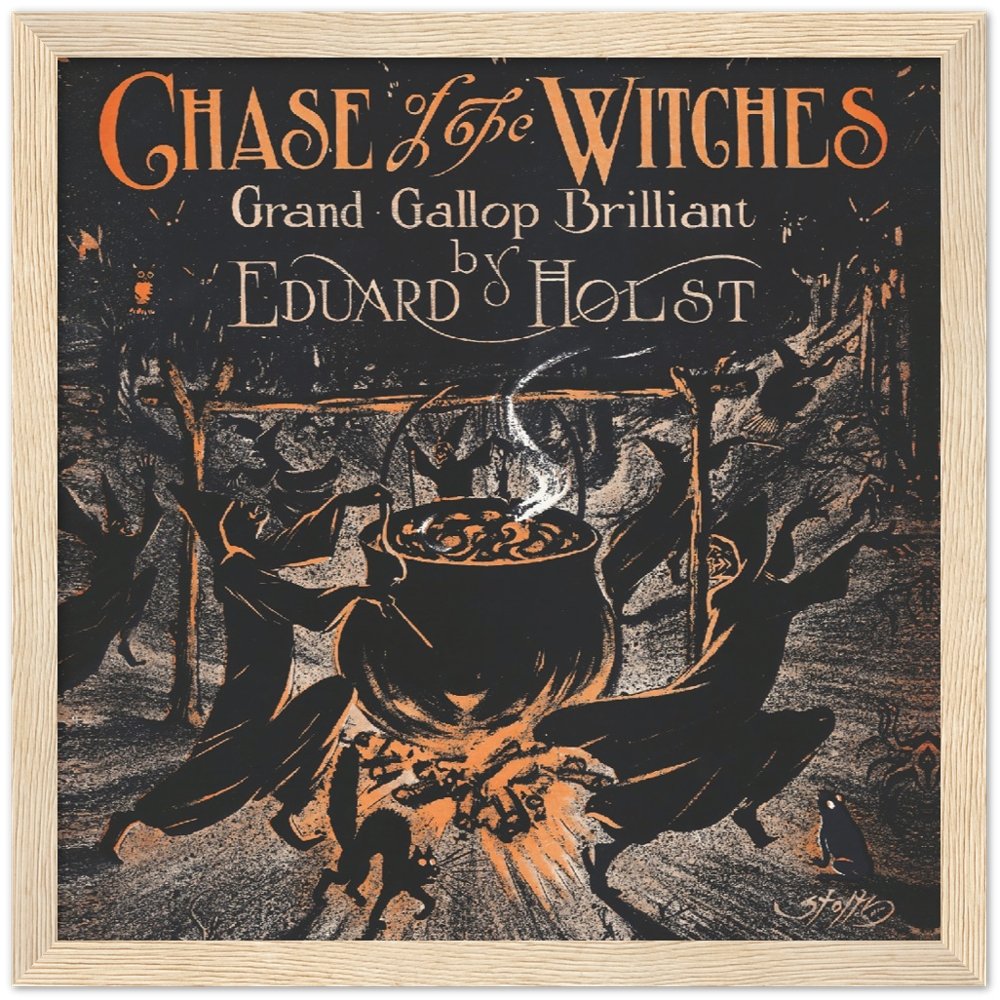 Affiche d'art The Chase of the witches - H. Stoltz - Les vilaines curiosités