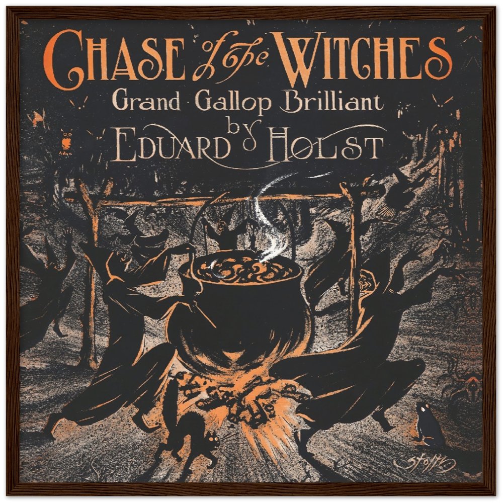 Affiche d'art The Chase of the witches - H. Stoltz - Les vilaines curiosités