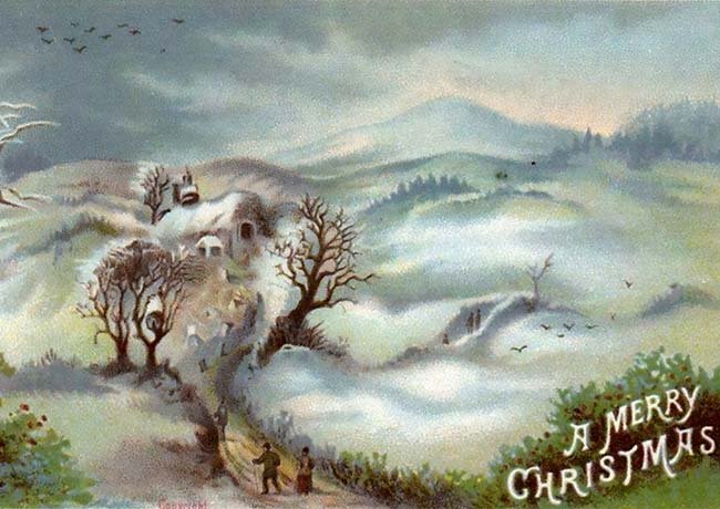 Cartes de noël creepy - illustrations HD gratuites - Illustrateur inconnu - Les vilaines curiosités