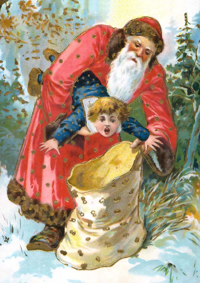 Cartes de noël creepy - illustrations HD gratuites - Illustrateur inconnu - Les vilaines curiosités