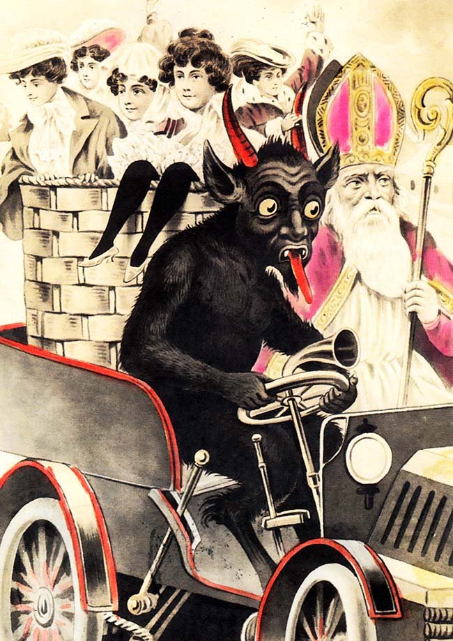 Cartes de noël creepy - illustrations HD gratuites - Illustrateur inconnu - Les vilaines curiosités