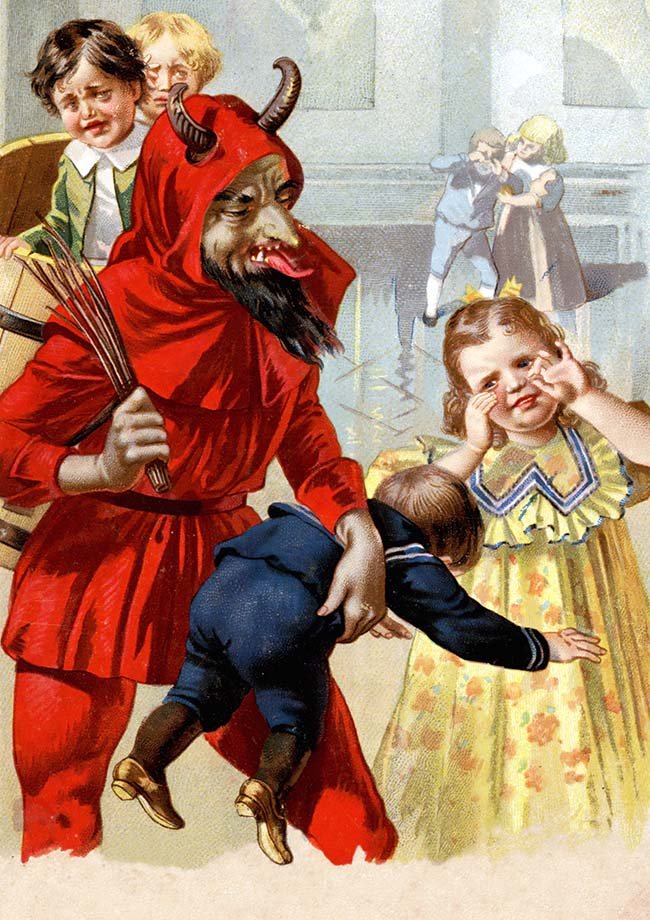 Cartes de noël creepy - illustrations HD gratuites - Illustrateur inconnu - Les vilaines curiosités
