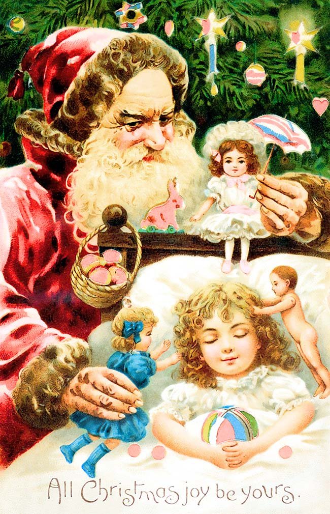 Cartes de noël creepy - illustrations HD gratuites - Illustrateur inconnu - Les vilaines curiosités