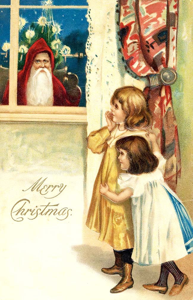 Cartes de noël creepy - illustrations HD gratuites - Illustrateur inconnu - Les vilaines curiosités