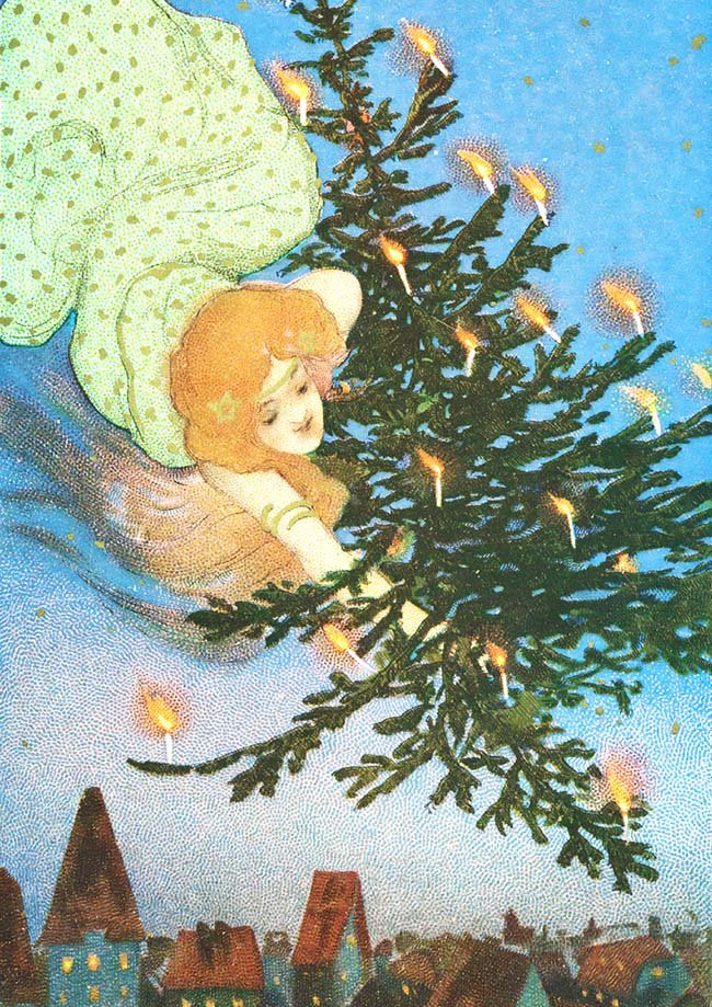 Cartes de Noël de Raphael Kirchner - illustrations HD gratuites - Raphael Kirchner - Les vilaines curiosités