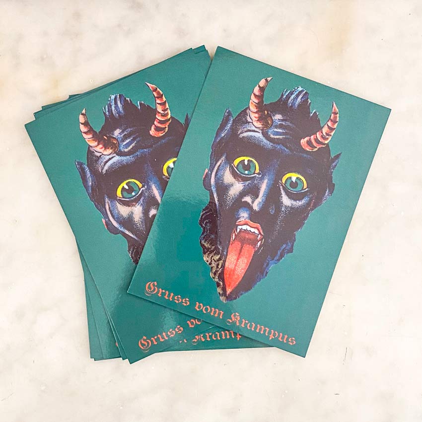 Cartes Gruss Vom Krampus (lot de 10) - Illustrateur inconnu - Les vilaines curiosités