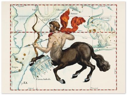 Affiche d'art zodiaque Sagittaire