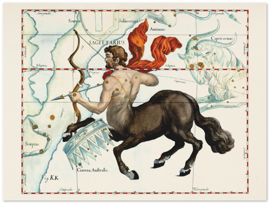 Affiche d'art zodiaque Sagittaire