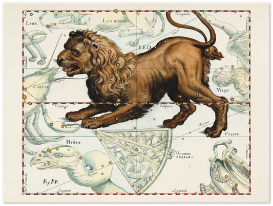 Affiche d'art zodiaque Lion