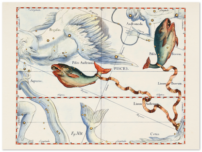 Affiche d'art zodiaque Poisson