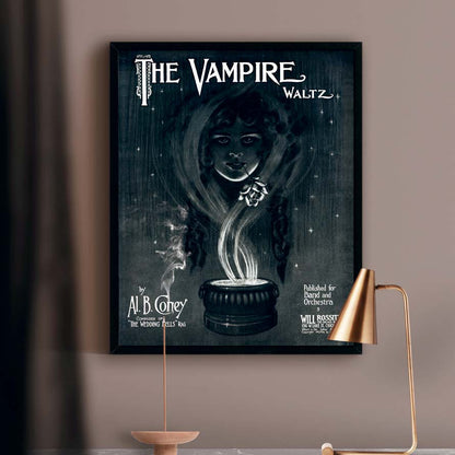 Affiche d'art de The Vampire Waltz - Illustrateur inconnu - Les vilaines curiosités