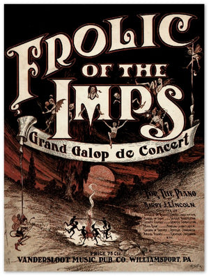 Affiche d'art Frolic of the Imps - Walter John Dittmar - Les vilaines curiosités