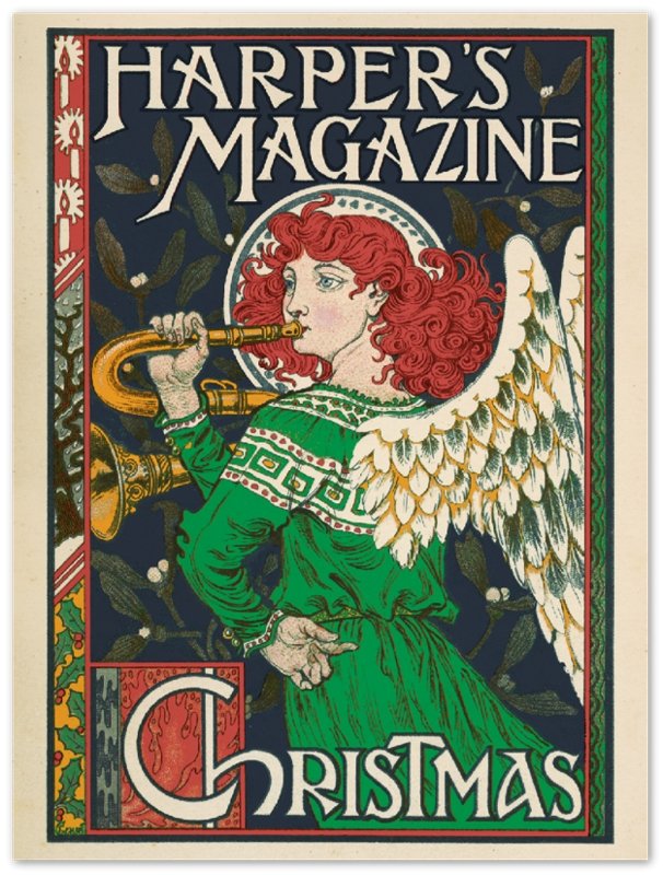 Affiche d'art Harper's Magazine Christmas - Eugène Grasset - Les vilaines curiosités