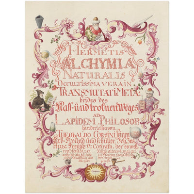 Affiche d'art Hermetis Alchymia Naturalis