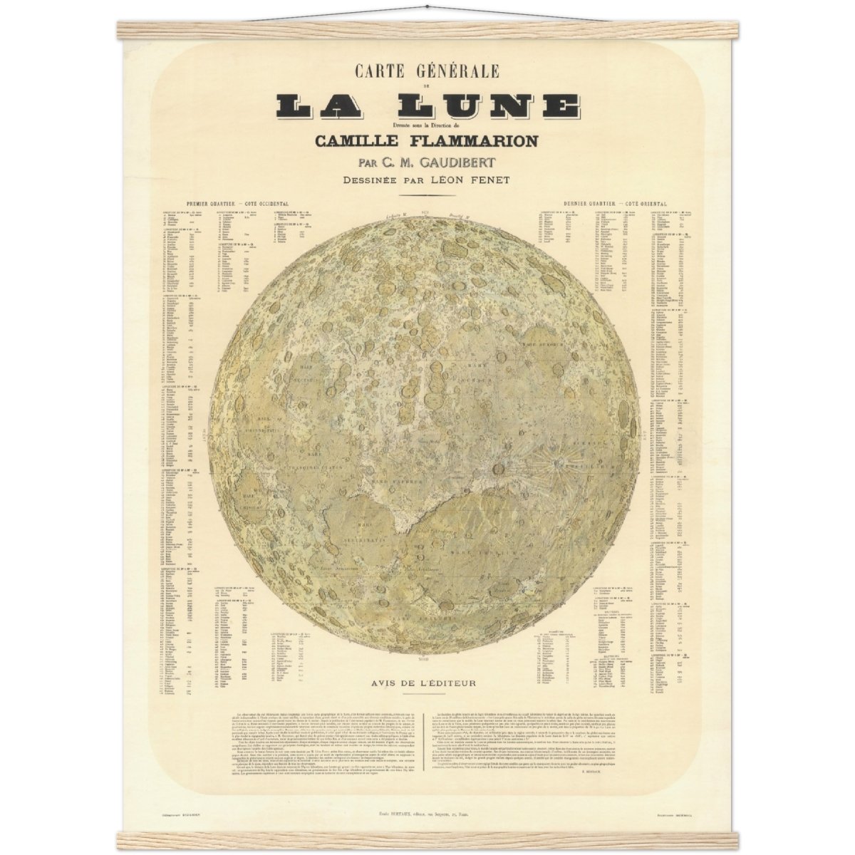 Affiche d'art : La lune en 1887 - Léon Fenet - Les vilaines curiosités