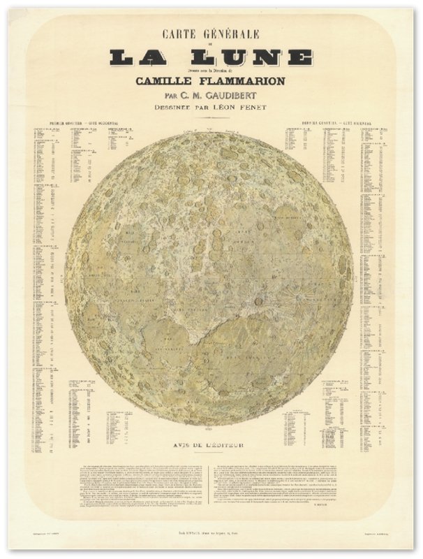 Affiche d'art : La lune en 1887 - Léon Fenet - Les vilaines curiosités