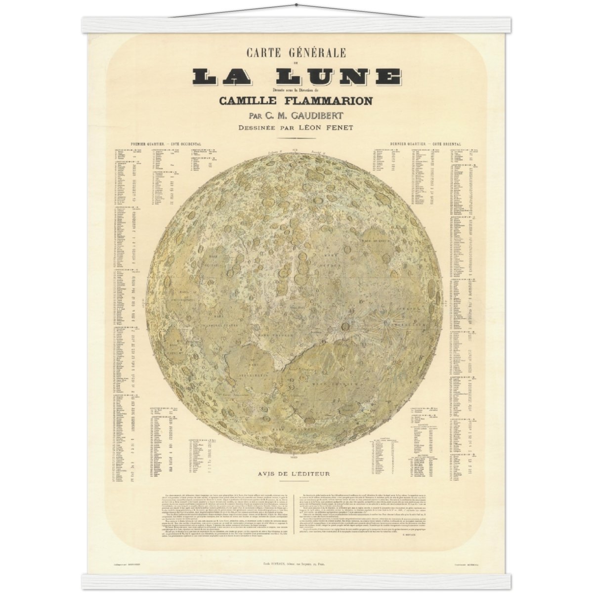 Affiche d'art : La lune en 1887 - Léon Fenet - Les vilaines curiosités