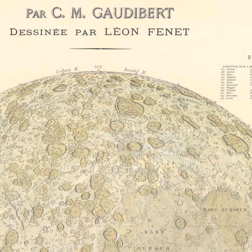 Affiche d'art : La lune en 1887 - Léon Fenet - Les vilaines curiosités