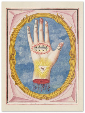 Ouvrir l&#39;image dans le diaporama, Affiche d&#39;art La main alchimique - Illustrateur inconnu - Les vilaines curiosités
