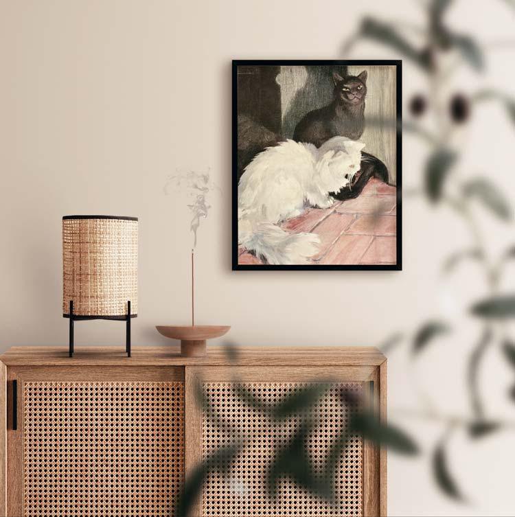 Affiche d'art The book of the cat - Elisabeth Fearne Bonsall - Les vilaines curiosités