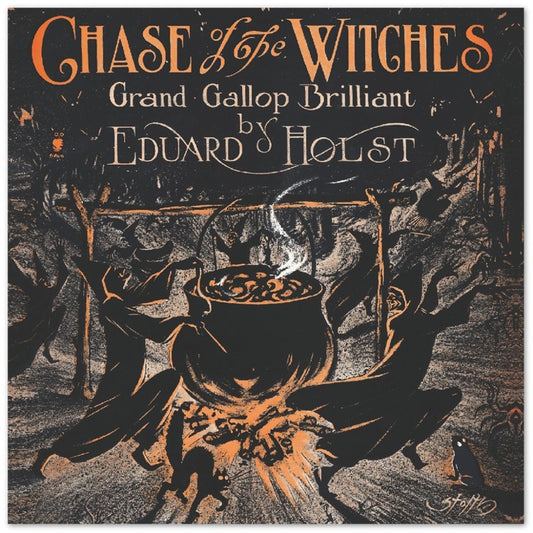 Affiche d'art The Chase of the witches - H. Stoltz - Les vilaines curiosités