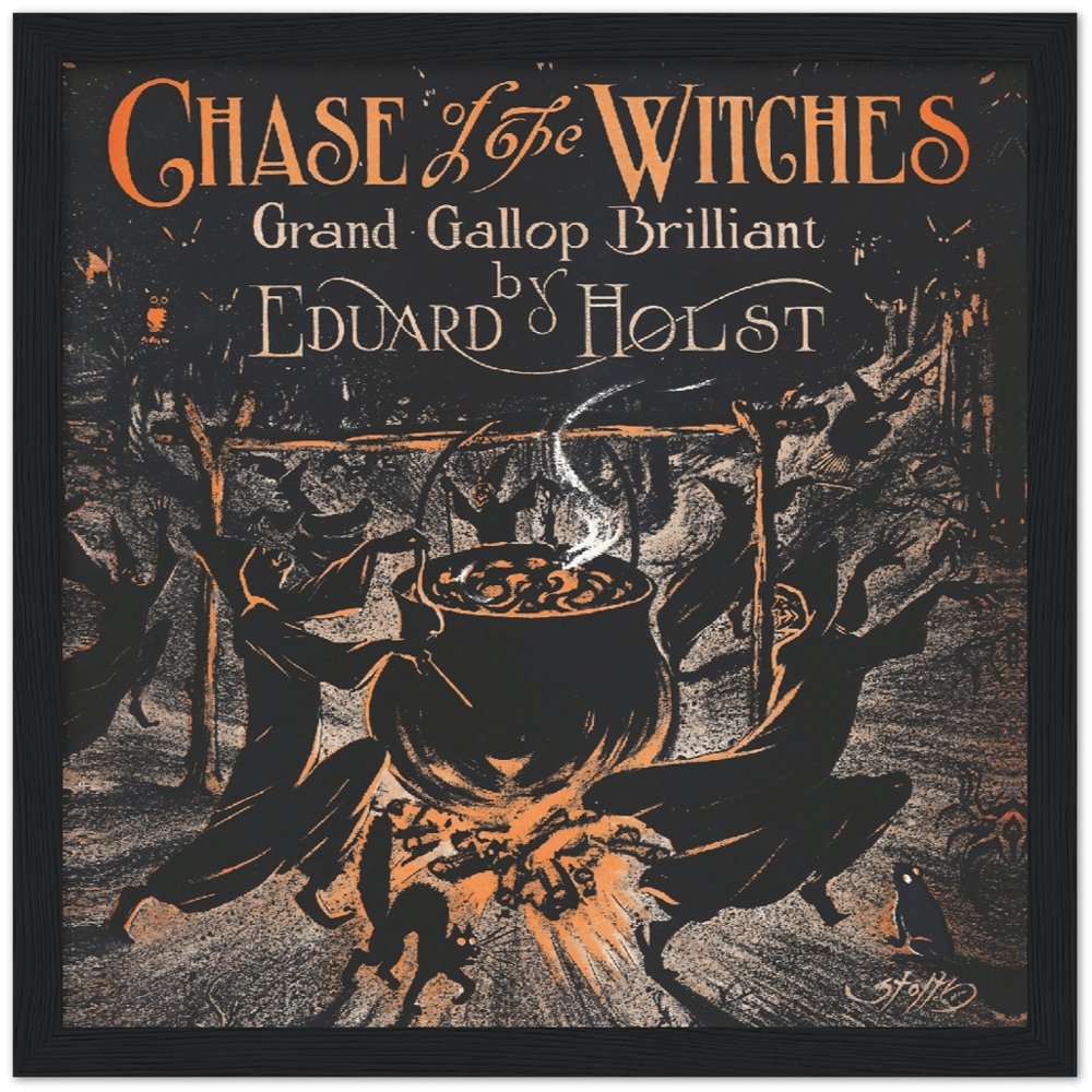 Affiche d'art The Chase of the witches - H. Stoltz - Les vilaines curiosités