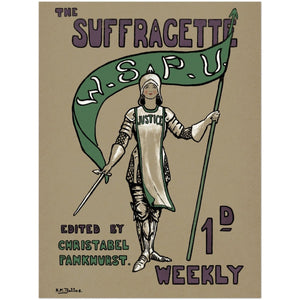 Affiche d'art The Suffragette - Hilda Dallas - Les vilaines curiosités