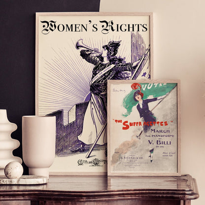 Affiche d'art The Suffragettes march - Illustrateur inconnu - Les vilaines curiosités