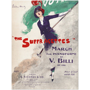 Affiche d'art The Suffragettes march - Illustrateur inconnu - Les vilaines curiosités