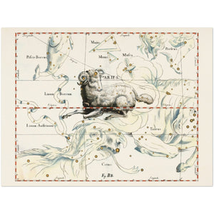 Ouvrir l&#39;image dans le diaporama, Affiche d&#39;art zodiaque Bélier - Johannes Hevelius - Les vilaines curiosités
