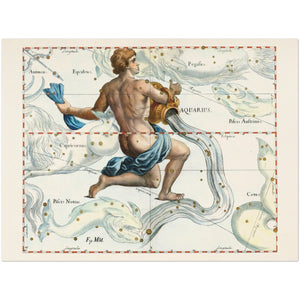 Ouvrir l&#39;image dans le diaporama, Affiche d&#39;art zodiaque Verseau - Johannes Hevelius - Les vilaines curiosités
