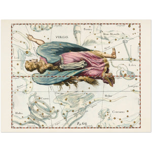 Ouvrir l&#39;image dans le diaporama, Affiche d&#39;art zodiaque Vierge - Johannes Hevelius - Les vilaines curiosités
