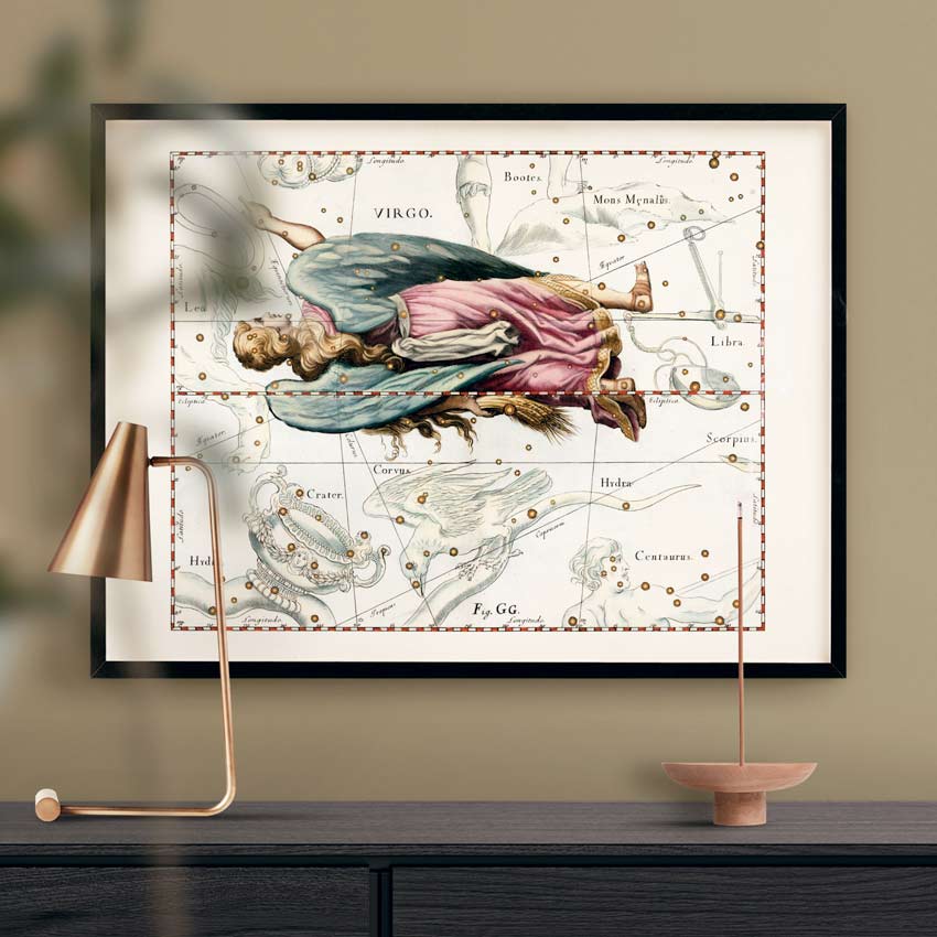 Affiche d'art zodiaque Vierge - Johannes Hevelius - Les vilaines curiosités