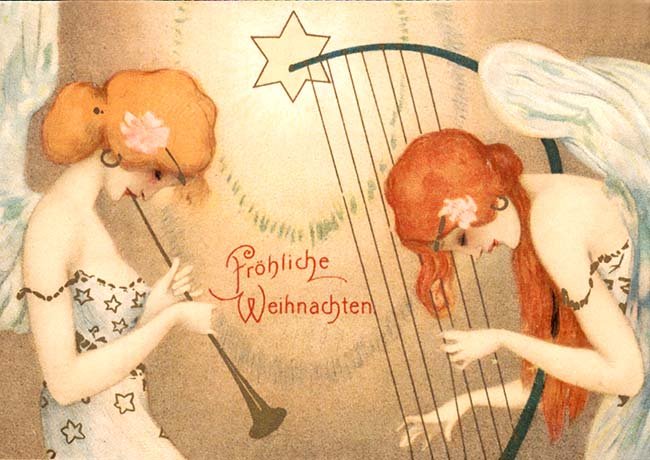 Cartes de Noël de Raphael Kirchner - illustrations HD gratuites - Raphael Kirchner - Les vilaines curiosités